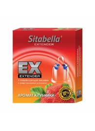 Стимулирующая насадка Sitabella Extender  Клубника - Sitabella - купить с доставкой в Нефтекамске