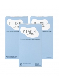 Набор из 3 упаковок ультратонких презервативов Pleasure Lab (по 12 шт.) - Pleasure Lab - купить с доставкой в Нефтекамске