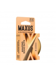 Точечные презервативы MAXUS 2000 Amazing Dots с железным кейсом - 3 шт. - Maxus - купить с доставкой в Нефтекамске