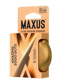 Точечные презервативы MAXUS 2000 Amazing Dots с железным кейсом - 3 шт. - Maxus - купить с доставкой в Нефтекамске