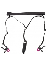 Женские вибростринги с зажимами для половых губ Spreader String with Vibrator - Orion - купить с доставкой в Нефтекамске Женские вибростринги с зажимами для половых губ Spreader String with Vibrator - Orion - купить с доставкой в Нефтекамске