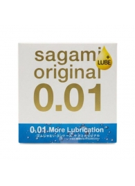 Увлажнённый презерватив Sagami Original 0.01 Extra Lub - 1 шт. - Sagami - купить с доставкой в Нефтекамске