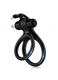 Черное эрекционное виброкольцо с подхватом мошонки Stay Hard - Boys of Toys - в Нефтекамске купить с доставкой