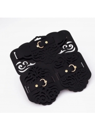 Фигурный набор для БДСМ-игр с узорами и золотистой фурнитурой - Crazy Handmade - купить с доставкой в Нефтекамске