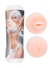 Двусторонний мастурбатор в колбе аниме - вагина и ротик - Tokyo Style - в Нефтекамске купить с доставкой