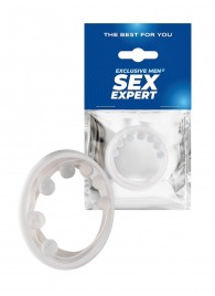Эрекционное кольцо с мягкой стимулирующей насадкой - Sex Expert - в Нефтекамске купить с доставкой