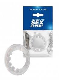 Эрекционное кольцо со стимулирующими шариками на поверхности - Sex Expert - в Нефтекамске купить с доставкой