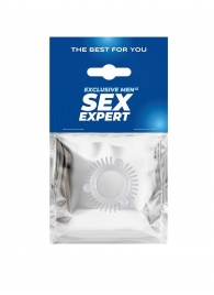 Эластичное эрекционное кольцо с 3 шариками и шипами - Sex Expert - в Нефтекамске купить с доставкой