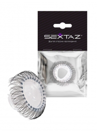 Эластичное эрекционное кольцо с длинными черными «ресничками» - Sextaz - в Нефтекамске купить с доставкой