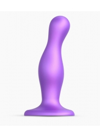 Фиолетовая насадка Strap-On-Me Dildo Plug Curvy size M - Strap-on-me - купить с доставкой в Нефтекамске