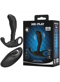 Черный изогнутый массажёр простаты с вибрацией и пультом ДУ - Baile - в Нефтекамске купить с доставкой