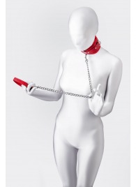 Красный ошейник с подкладкой из меха - ToyFa - купить с доставкой в Нефтекамске