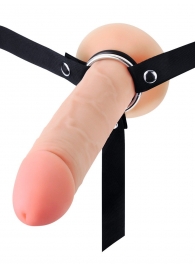 Мужской полый страпон на регулируемых ремешках - 22 см. - Sex Expert - купить с доставкой в Нефтекамске
