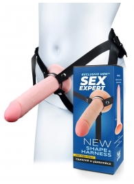 Мужской полый страпон на регулируемых ремешках - 22 см. - Sex Expert - купить с доставкой в Нефтекамске