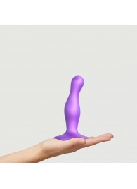 Фиолетовая насадка Strap-On-Me Dildo Plug Curvy size S - Strap-on-me - купить с доставкой в Нефтекамске