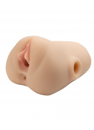 Телесный мастурбатор с вибрацией Double Pounder Vibrating Squeeze Stroker - Pipedream - в Нефтекамске купить с доставкой