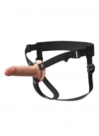 Телесный пустотелый фаллопротез 5’’ Hollow Silicone Strap-On - 14 см. - Pipedream - купить с доставкой в Нефтекамске