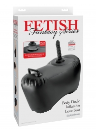 Черное надувное кресло с платформой для фиксации дилдо Body Dock Inflatable Love Seat - Pipedream - купить с доставкой в Нефтекамске