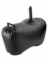 Черное надувное кресло с платформой для фиксации дилдо Body Dock Inflatable Love Seat - Pipedream - купить с доставкой в Нефтекамске