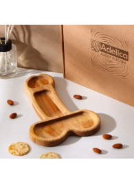 Деревянное блюдо для подачи в форме члена (25 х 16,5 х 1,7 см) - Сима-Ленд - купить с доставкой в Нефтекамске