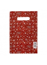 Красный подарочный новогодний пакет с вырубной ручкой (20х30 см) - Сима-Ленд - купить с доставкой в Нефтекамске