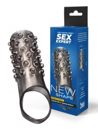 Дымчатая насадка на пенис с выпуклостями - 12 см. - Sex Expert - в Нефтекамске купить с доставкой