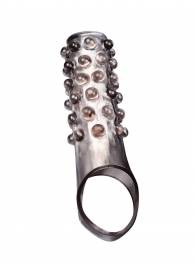 Дымчатая насадка на пенис с выпуклостями - 11 см. - Sex Expert - в Нефтекамске купить с доставкой