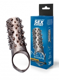 Дымчатая насадка на пенис с шипами и выпуклостями - 12,5 см. - Sex Expert - в Нефтекамске купить с доставкой