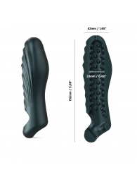 Серая силиконовая насадка на пенис с подхватом Manwan Ryzer - Manwan - в Нефтекамске купить с доставкой