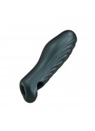 Серая силиконовая насадка на пенис с подхватом Manwan Ryzer - Manwan - в Нефтекамске купить с доставкой