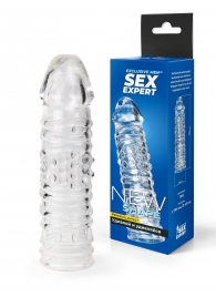 Прозрачная закрытая насадка на пенис - 17 см. - Sex Expert - в Нефтекамске купить с доставкой