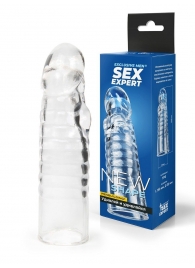 Прозрачная закрытая насадка на член - 15 см. - Sex Expert - в Нефтекамске купить с доставкой