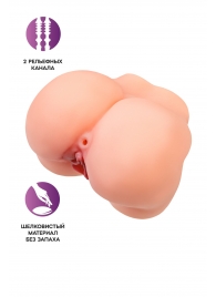 Реалистичный мастурбатор в форме попки с 2 любовными входами - No Name - в Нефтекамске купить с доставкой