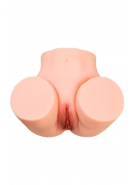 Телесный мастурбатор в форме попки с 2 любовными входами - No Name - в Нефтекамске купить с доставкой