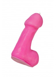 Розовая свеча в форме пениса - 47 гр. - Pecado - купить с доставкой в Нефтекамске