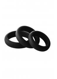 Набор из 3 черных эрекционных колец Smooth Silicone Cockring Pack - Dream Toys - в Нефтекамске купить с доставкой