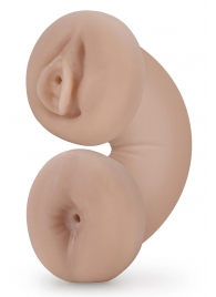 Телесный люминесцентный двусторонний мастурбатор Tasha - Blush Novelties - в Нефтекамске купить с доставкой