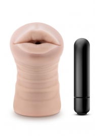 Телесный мастурбатор-ротик Nicole Vibrating Masturbator - Blush Novelties - в Нефтекамске купить с доставкой
