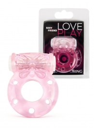 Розовое эрекционное виброкольцо с бабочкой - 1137 - в Нефтекамске купить с доставкой