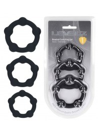 Набор из 3 эрекционных колец Beaded Silicone Cockring Set - Shots Media BV - в Нефтекамске купить с доставкой