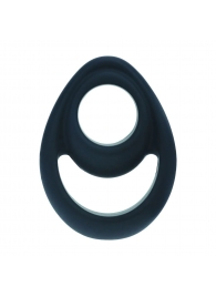 Черное эрекционное кольцо Double Ergo Silicone Cockring - Shots Media BV - в Нефтекамске купить с доставкой