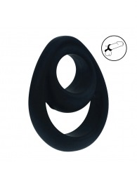 Черное эрекционное кольцо Double Ergo Silicone Cockring - Shots Media BV - в Нефтекамске купить с доставкой