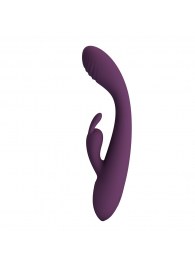 Фиолетовый вибратор со стимулятором клитора Emma - 15,8 см. - Baile
