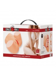 Телесный мастурбатор Liora с 2 любовными тоннелями - Baile - в Нефтекамске купить с доставкой