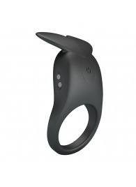 Черное перезаряжаемое виброкольцо Carlton - Baile - в Нефтекамске купить с доставкой
