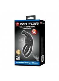 Черное перезаряжаемое виброкольцо Goodwin - Baile - в Нефтекамске купить с доставкой