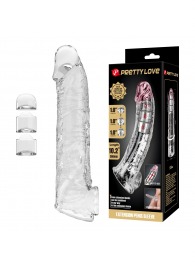 Прозрачный фаллоудлинитель с подхватом мошонки Silas - 26 см. - Baile - в Нефтекамске купить с доставкой