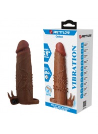 Коричневая насадка на пенис Quillon - 20 см. - Baile - в Нефтекамске купить с доставкой