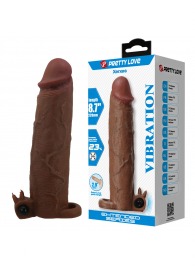 Коричневая насадка на пенис Xerxes - 22 см. - Baile - в Нефтекамске купить с доставкой