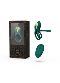 Зеленое эрекционное виброкольцо Bayek с пультом ДУ - Zalo - в Нефтекамске купить с доставкой